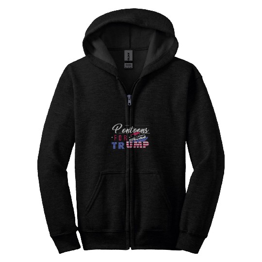 Pontoons For Trump ProTrump Pontoon Boat Owner Zip Hoodies