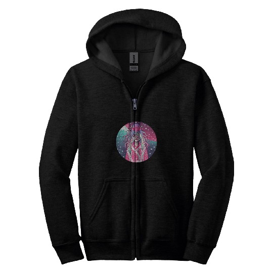 Pastel Goth Kawaii crying Dark Creepy Cute Art Gothic Zip Hoodies