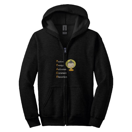 Peace Yoga Namaste Calm Positive Vibes Zip Hoodies
