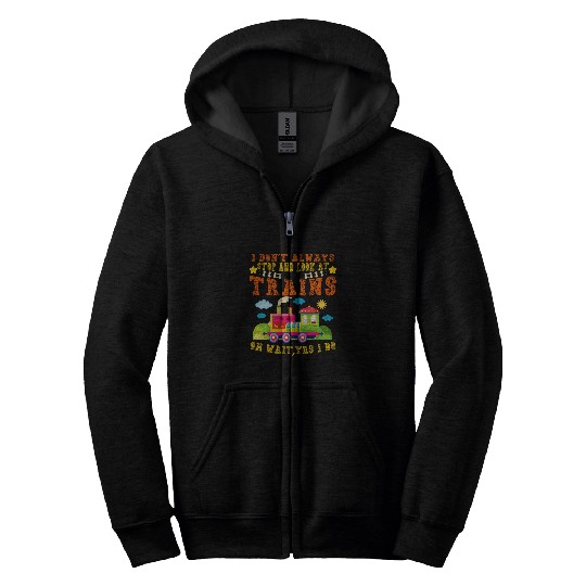 Cute Train Lover Locomotive Kids Toddler Train Zip Hoodies