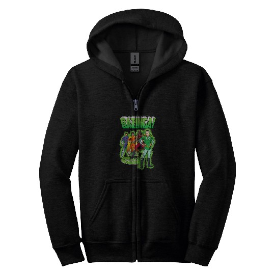 The Big Bang Theory Bazinga Comic Book Characters Zip Hoodies
