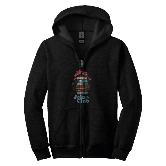 book club Beautiful old books Join the Club womens Zip Hoodies