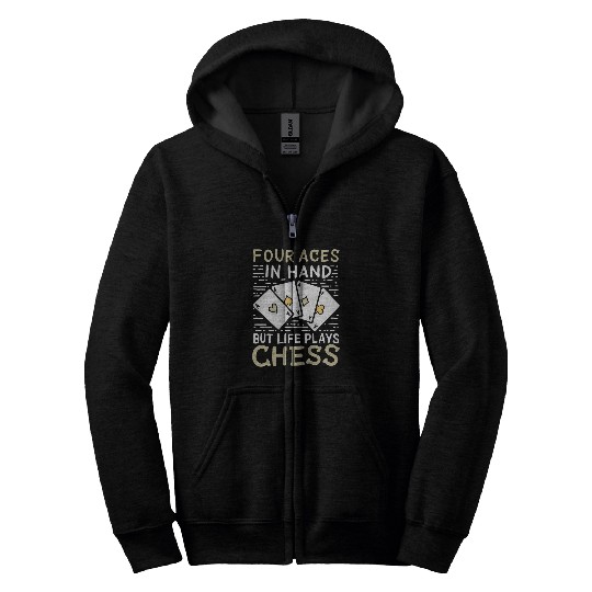 funny Pokers casino saying philosophy Zip Hoodies