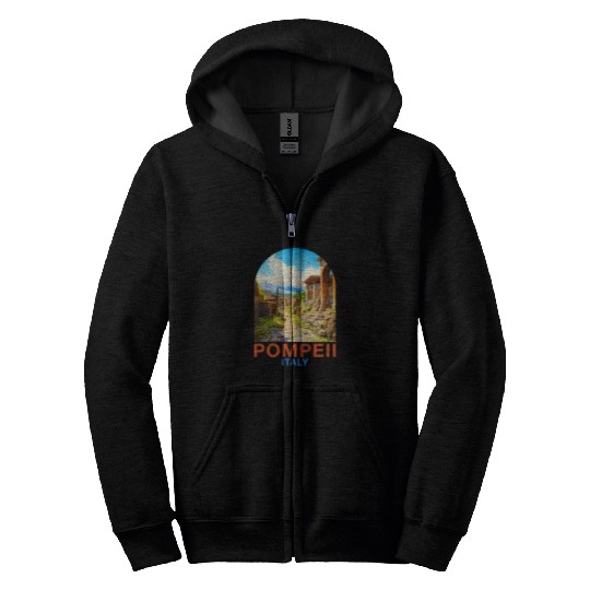 Pompeii Travel Traveling Vacation Souvenir Pompeii Italy Zip Hoodies