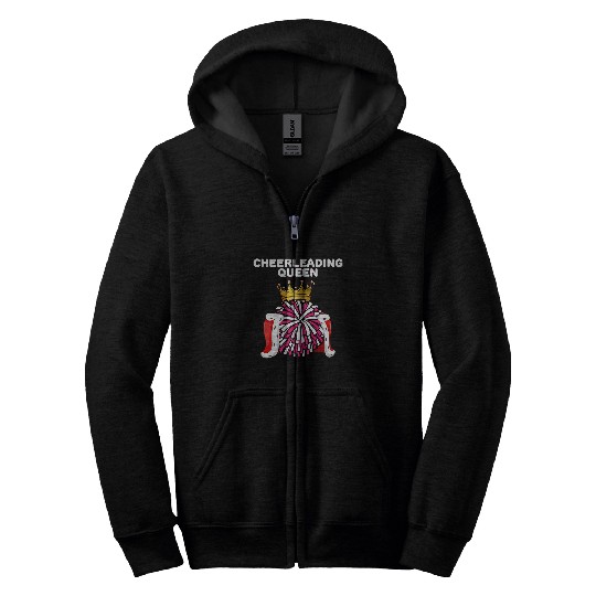 Cheerleading Queen Womens Cheerleader Girls Cheerleading Zip Hoodies