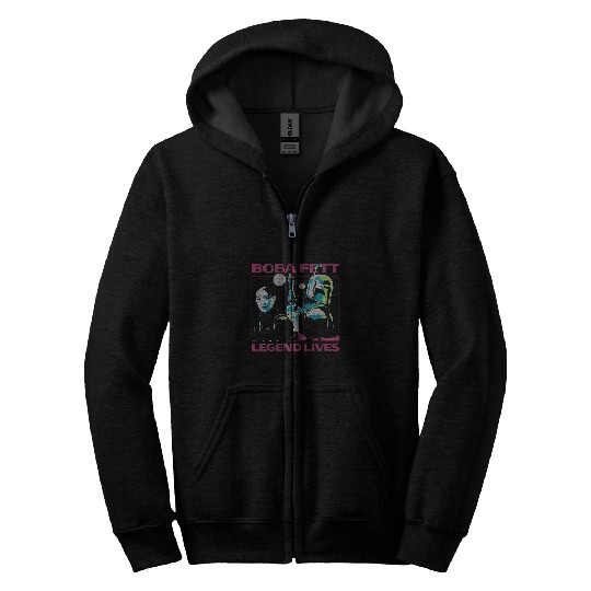 Star warss The Book Of Boba Fett The Legend Lives Retro Zip Hoodies