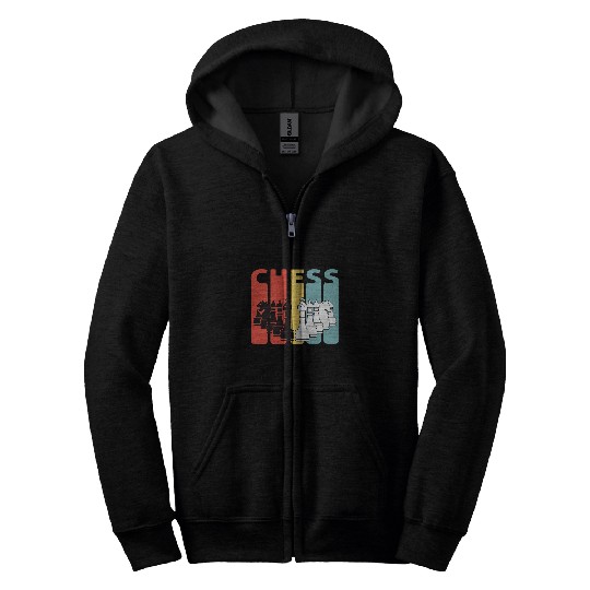 Chess Game King Queen Knight Bishop Checkmate Zip Hoodies