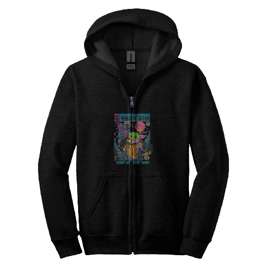 Star warss The Mandalorian The Child Comic Book Zip Hoodies