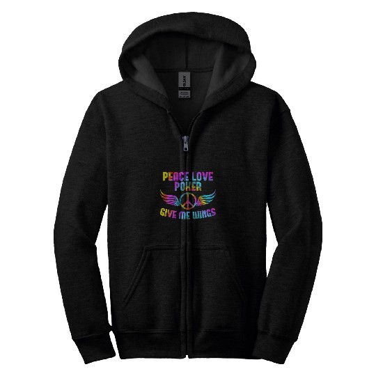 Pokers Cards Pokers Night Outfit Peace Love Pokers Players Zip Hoodies