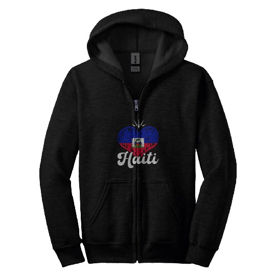 Haiti haitian caribbean Hispaniola traveling souvenir nation 1 Zip Hoodies