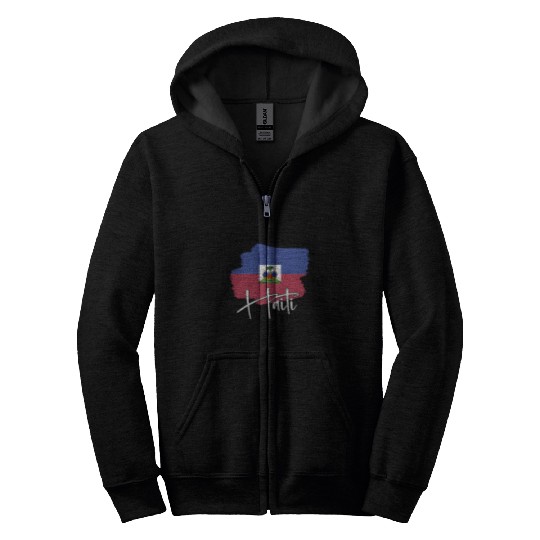Haiti haitian caribbean Hispaniola traveling souvenir nation Zip Hoodies