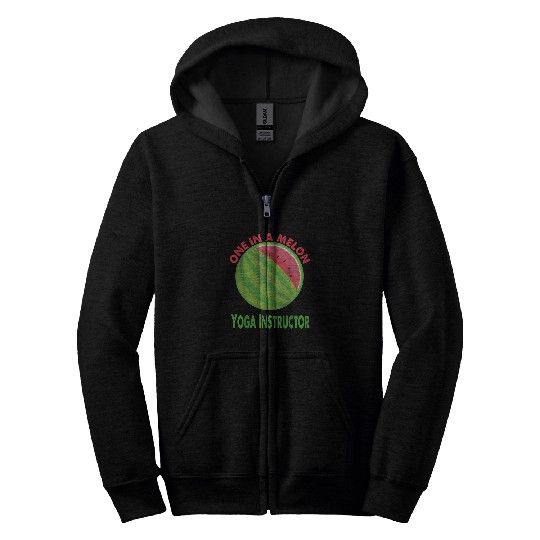One in a Melon Yoga Instructor Watermelon Retirement Zip Hoodies