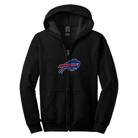 Buffalo Football Team Bills Primary Logo Fleece Zip Hoodies, Gift for Fan