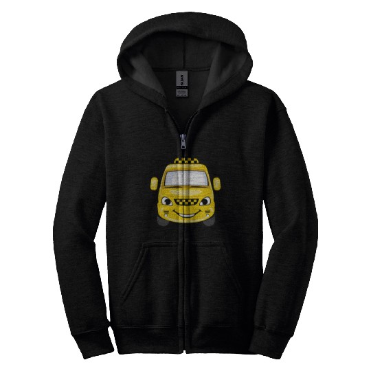 Taxi design art Zip Hoodies