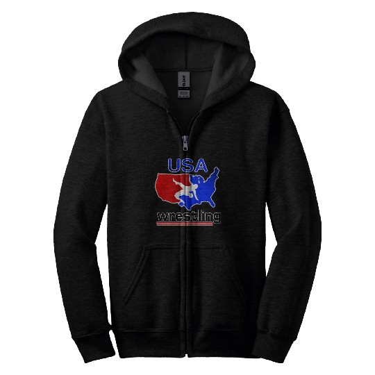 Team USA Wrestling Zip Hoodies