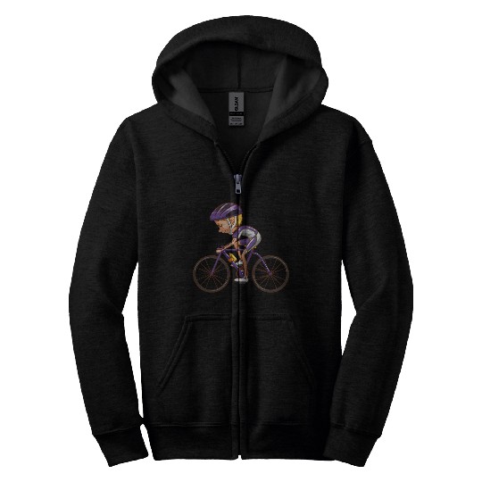 racing bike kid Zip Hoodies