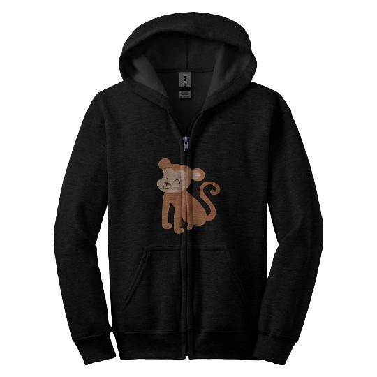 monkey Zip Hoodies