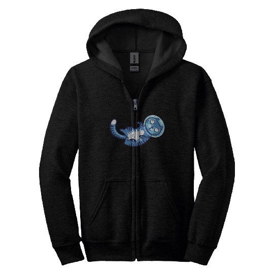 Space cat Zip Hoodies