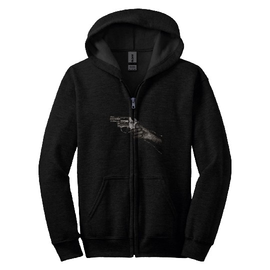 Monkey With Gun Zip Hoodies