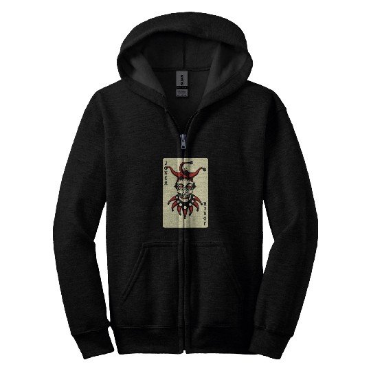 Joker Card Zip Hoodies