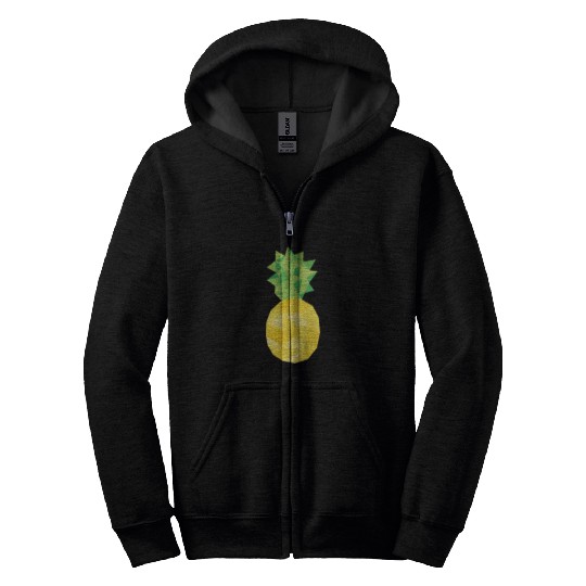 pineapple, pine apple, triangle, food Zip Hoodies