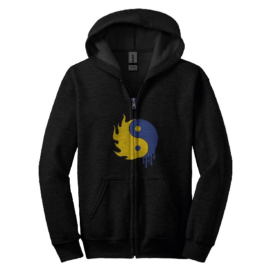 Ying Yang Zip Hoodies