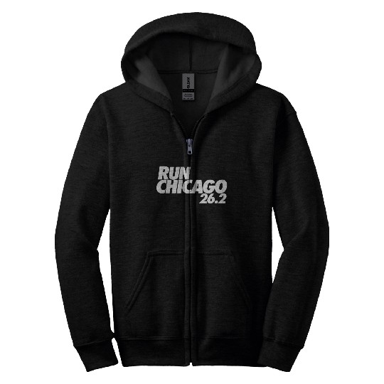 run chicago Zip Hoodies