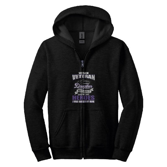 Vietnam Veteran, gift, birthday, heroes Zip Hoodies