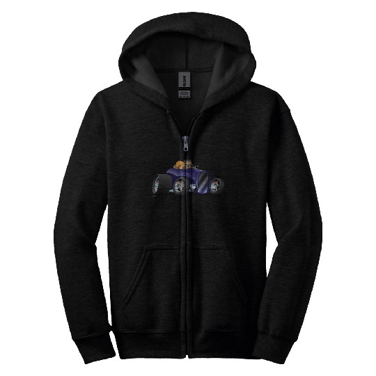 Highboy hot rod deep purple roadster Zip Hoodies