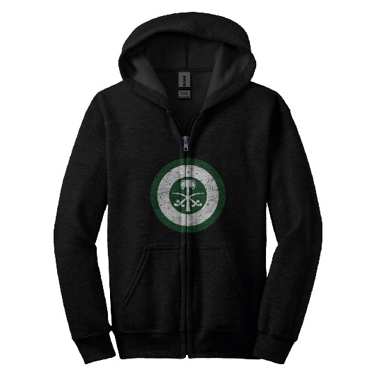 Saudi Arabia Air Force Flag Roundel Zip Hoodies