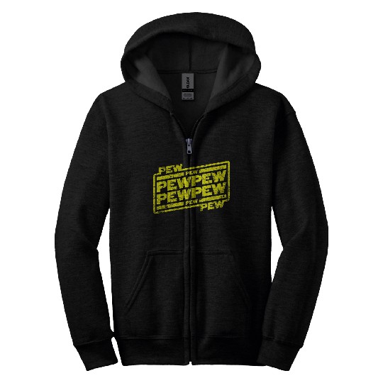 Pew Pew Pew Zip Hoodies