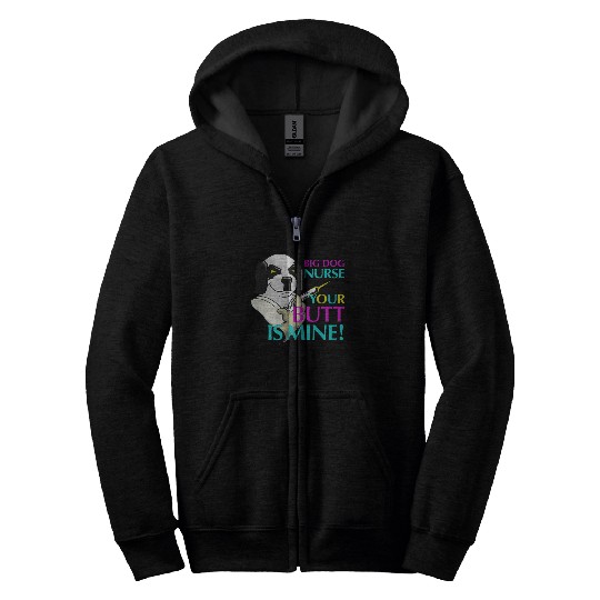 BIG DOG NURSE Zip Hoodies
