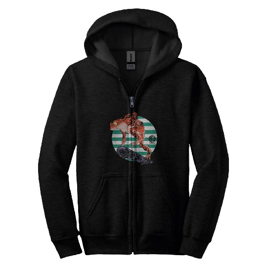 Skating frog Zip Hoodies