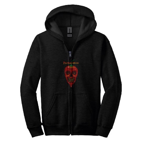 Pepper Head Skull Zip Hoodies
