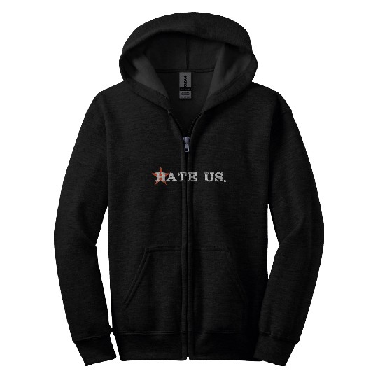 hate us astros Zip Hoodies