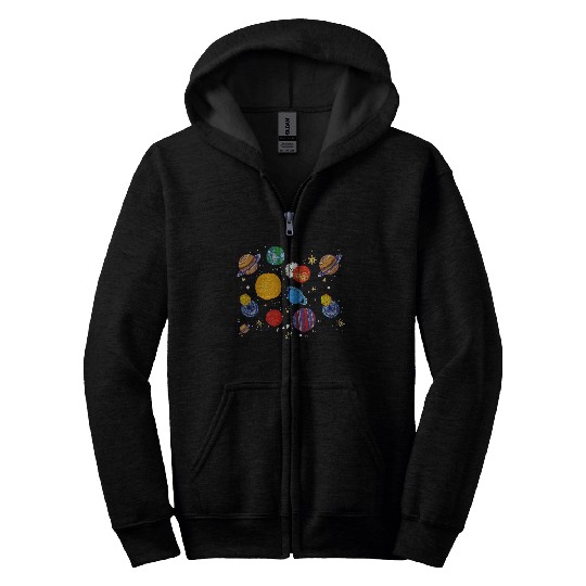 The space Zip Hoodies