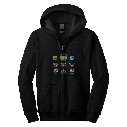 geometry dash insane Zip Hoodies