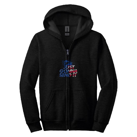 Snowmobile Silhouette Zip Hoodies Snow Machine Winter