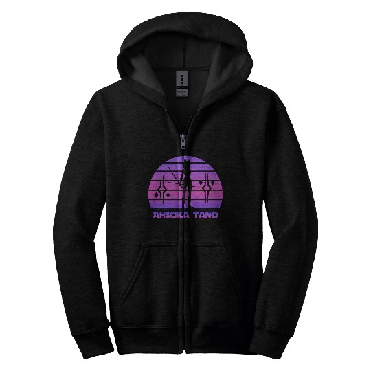 Ahsoka tano - Synthwave Zip Hoodies