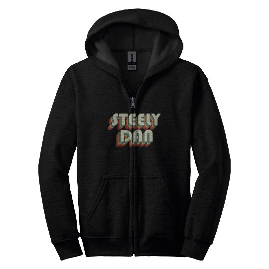 Steely Dan | Unique Retro Faded-Style Typography Zip Hoodies