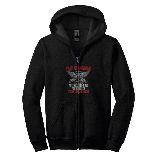 FMF Devil US Navy Corpsman DOC Badass Army Veteran Zip Hoodies