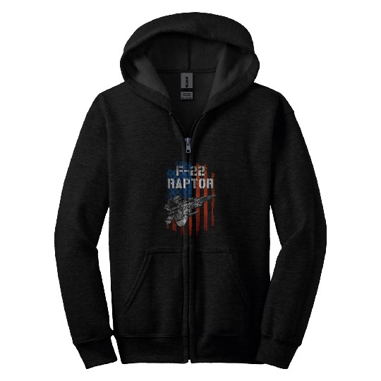 F 22 Raptor US Airborne Fighter Pilot Zip Hoodies