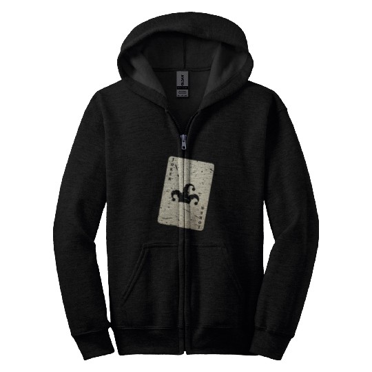 Joker card Zip Hoodies