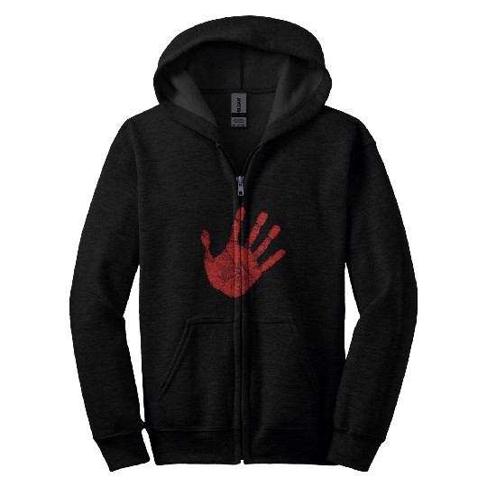 Red Hand - Supporter of MMIW Zip Hoodies