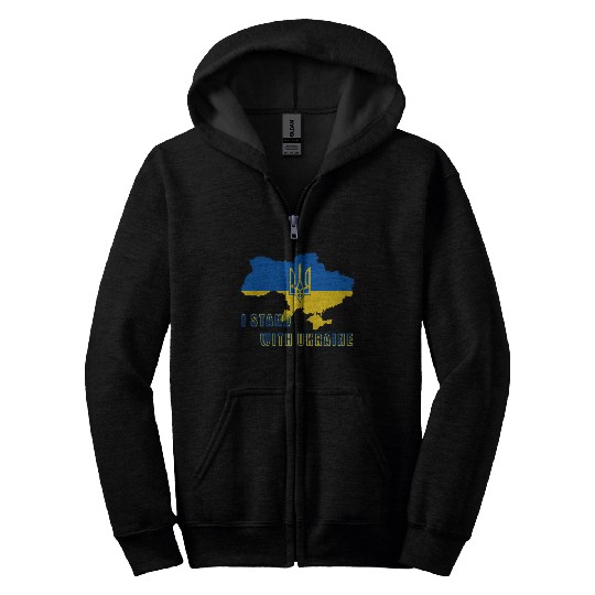 I Stand With Ukraine Zip Hoodies