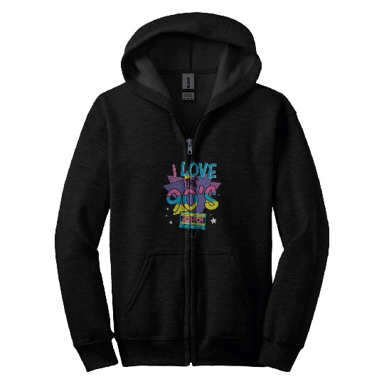 I Love The 90's Retro Zip Hoodies