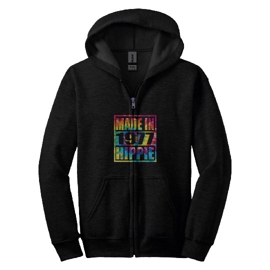Hippie Birthday 1977 Zip Hoodies