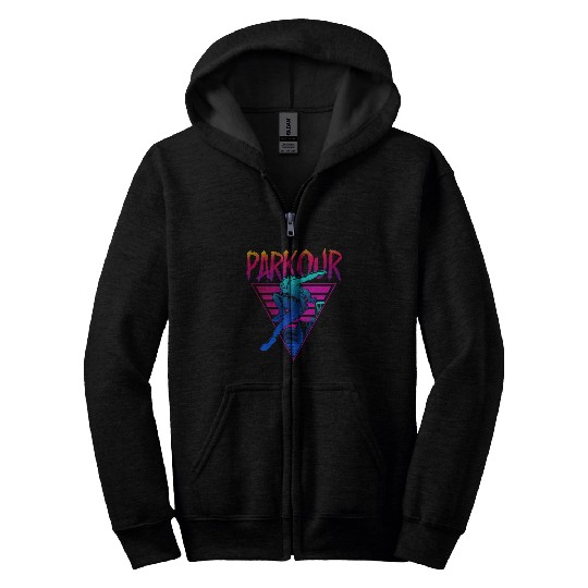 Parkour Free Running Traceur 80S Zip Hoodies
