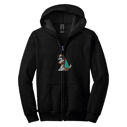 Saint Bernard I Love Grandma Zip Hoodies