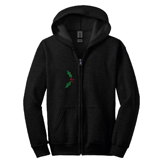 Holly Jolly Mistletoe Holiday Zip Hoodies